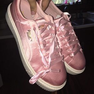 Puma basket satin platforms size 7.5